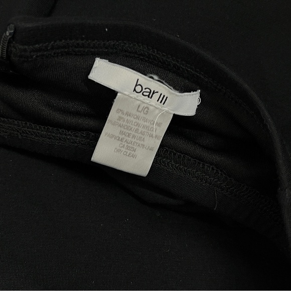 BAR III Women’s Size L Black Midi Dress Lace Bell Sleeves - Picture 4 of 7